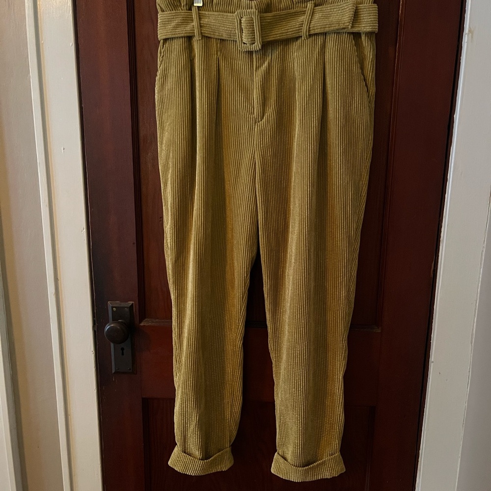 Yellow corduroy pants